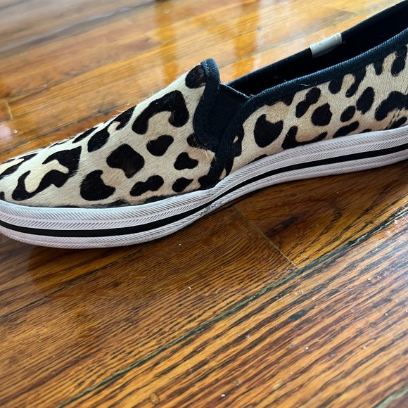 Keds Kate Spade Double Decker Leopard-print Calf Hair Sneakers, Size 6 - Picture 8 of 12